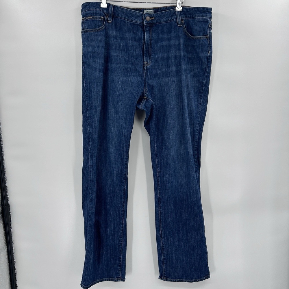 L.L. Bean Womens‎ Favorite Fit Straight Leg Jeans Size 18 Reg #292220 High Waist
